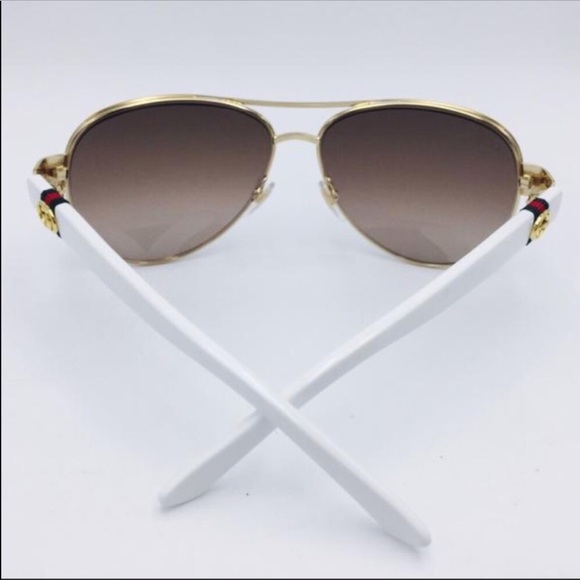 Gorgeous GUCCI Aviator Gold/White❤️❤️❤️ - Picture 2 of 8